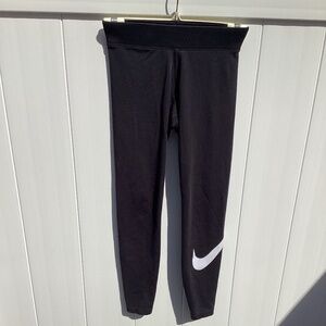 Nike "Swoosh" Black Stretch  Leggings, Size XS